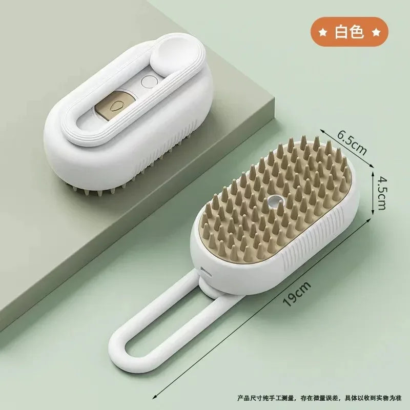 Brosse à vapeur pour chat, peigne de Massage pour chien, brosse de pulvérisation électrique 3 en 1, peignes d'épilation pour animaux de compagnie, fournitures de brosse de toilettage pour chiens